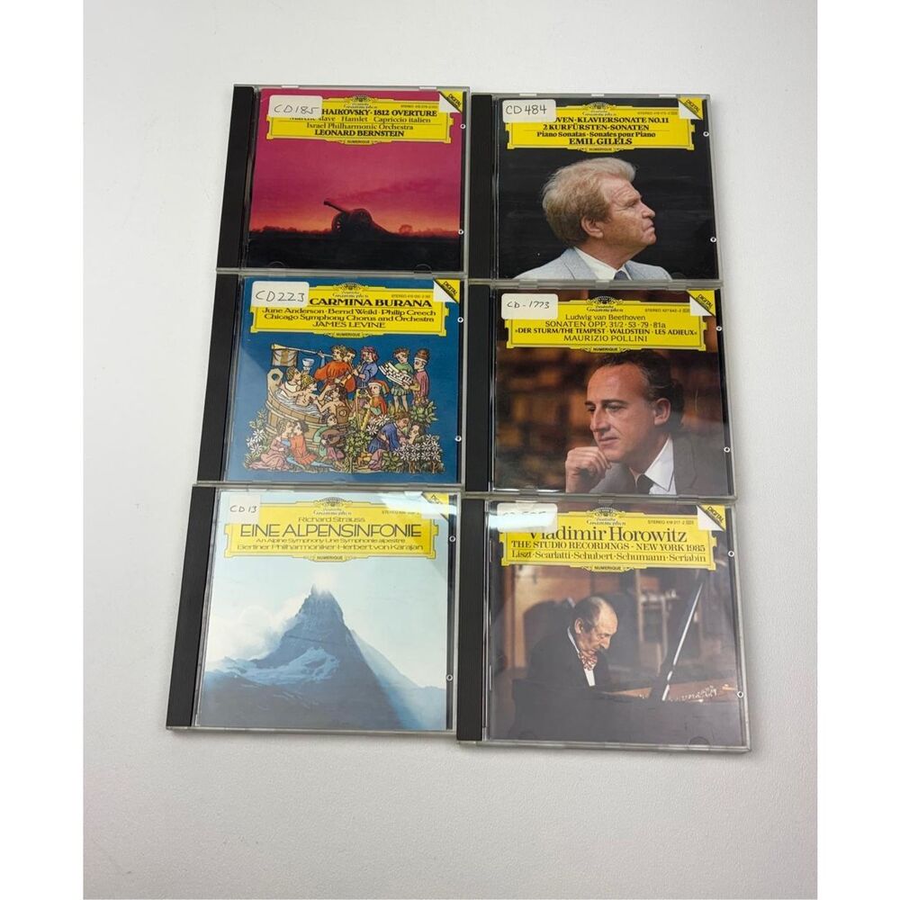 Vintage Lot Of 6 Classical Music Album CDs from DGG Deutsche Grammophon Karajan